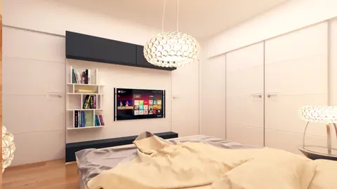 home project Z368 D – interior arrangement, Dom jednorodzinny, parterowy z tarasem w wersji drewnianej