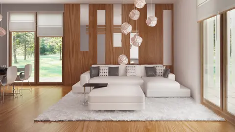 home project Zx76 D – interior arrangement, Nowoczesny dom parterowy w konstrukcji drewnianej do 100m2, z 3 sypialniami.