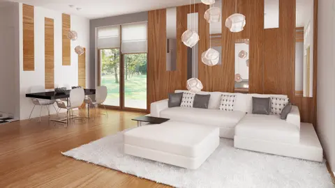 home project Zx76 D – interior arrangement, Nowoczesny dom parterowy w konstrukcji drewnianej do 100m2, z 3 sypialniami.