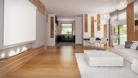 home project Zx76 D – interior arrangement, Nowoczesny dom parterowy w konstrukcji drewnianej do 100m2, z 3 sypialniami.