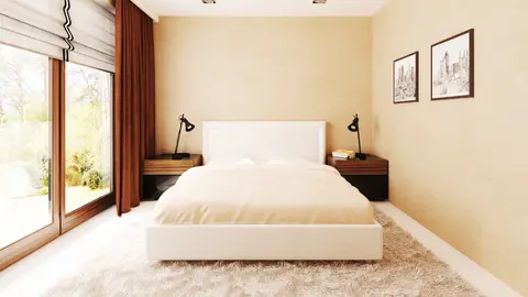 home project Z123 – interior arrangement, Parterowy dom z obszerną strefą dzienną, bocznym garażem i kopertowym dachem.