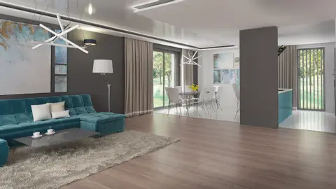gotowy projekt domu Zx107 – aranżacja wnętrz, Piętrowy dom nowoczesny z garażem dwustanowiskowym oraz tarasami na piętrze.