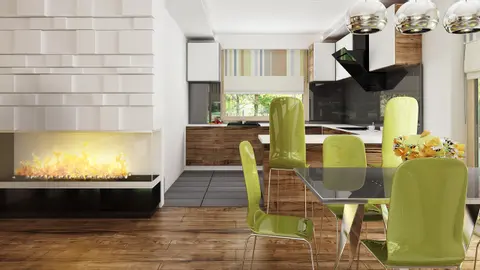 home project Z376 D – interior arrangement, Parterowy dom z 4 sypialniami w tech. drewnianej z dachem dwu-spadowym 