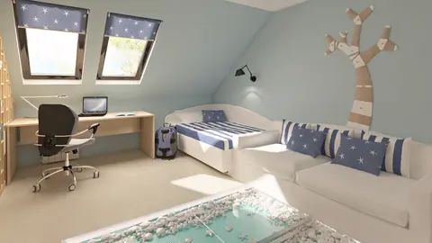 gotowy projekt domu Z124 – aranżacja wnętrz, Kompaktowy dom z garażem i wykuszem, ekonomiczny w budowie. 