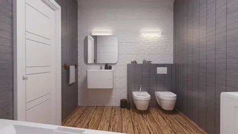 home project Z375 D – interior arrangement, Dom parterowy w tech. drewnianej z trzema sypialniami z garażem 