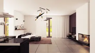 home project Z95 A – interior arrangement, dom z poddaszem użytkowym oraz dachem dwuspadowym w nowszej odsłonie. 