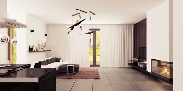 gotowy projekt domu Z95 A – aranżacja wnętrz, Dom z poddaszem, gabinetem na dole, masterbedroom na poddaszu oraz wykuszem