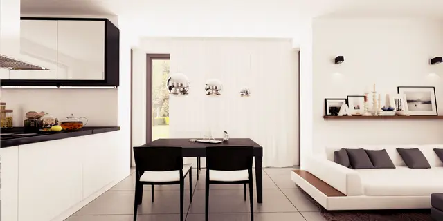 gotowy projekt domu Z95 A – aranżacja wnętrz, Dom z poddaszem, gabinetem na dole, masterbedroom na poddaszu oraz wykuszem