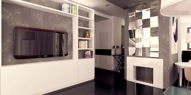 home project Zx92 – interior arrangement, Prosty, piętrowy dom z płaskim dachem oraz pełnym piętrem o powierzchni 120m2.