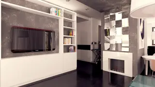 home project Zx92 – interior arrangement, Prosty, piętrowy dom z płaskim dachem oraz pełnym piętrem o powierzchni 120m2.