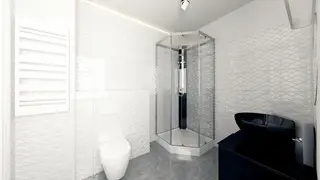 home project Zx92 – interior arrangement, Prosty, piętrowy dom z płaskim dachem oraz pełnym piętrem o powierzchni 120m2.