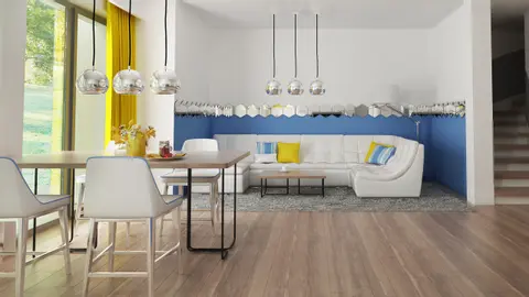 home project Zb14 – interior arrangement, Dom do zabudowy bliźniaczej lub szeregowej do 120m2 z 3 sypialniami oraz garażem