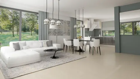 home project Z390 – interior arrangement, Dom parterowy z opcja poddasza użytkowego z garażem w bryle. 