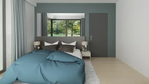 home project Z390 – interior arrangement, Dom parterowy z opcja poddasza użytkowego z garażem w bryle. 
