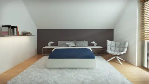 home project Zb25 – interior arrangement, Projekt domu w zabudowie bliźniaczej z dachem dwuspadowym i bocznym garażem