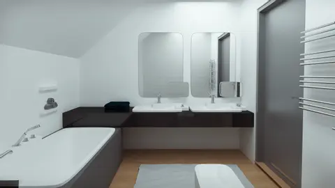 home project Zb25 – interior arrangement, Projekt domu w zabudowie bliźniaczej z dachem dwuspadowym i bocznym garażem