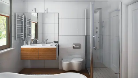home project Z369 D – interior arrangement, Dom drewniany jednorodzinny z dachem dwuspadowym.