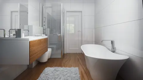 home project Z369 D – interior arrangement, Dom drewniany jednorodzinny z dachem dwuspadowym.