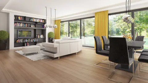 home project Z378 – interior arrangement, Parterowy dom z garażem dwustanowiskowym.