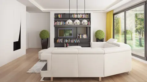 home project Z378 – interior arrangement, Parterowy dom z garażem dwustanowiskowym.