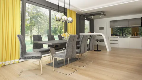 home project Z378 – interior arrangement, Parterowy dom z garażem dwustanowiskowym.