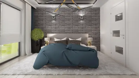 home project Z349 – interior arrangement, Dom parterowy z dachem 2-spadowym, 4 sypialniami oraz przestronną strefą dzienną