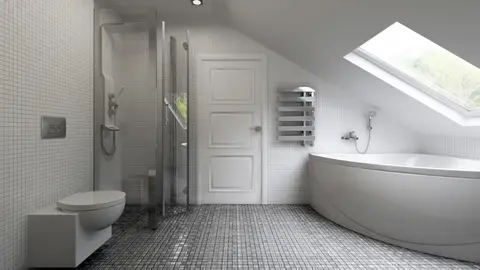 home project Z128 – interior arrangement, Zgrabny dom z poddaszem, ekonomiczny w realizacji. Kuchnia i salon od frontu.