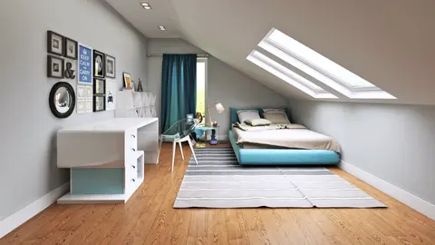home project Z128 – interior arrangement, Zgrabny dom z poddaszem, ekonomiczny w realizacji. Kuchnia i salon od frontu.