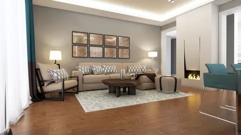 home project Z128 – interior arrangement, Zgrabny dom z poddaszem, ekonomiczny w realizacji. Kuchnia i salon od frontu.