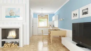 gotowy projekt domu Z14 – aranżacja wnętrz, Funkcjonalny dom z dachem dwuspadowym, tani w budowie.