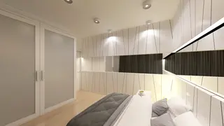 home project Z151 – interior arrangement, Projekt stylowego małego domu parterowego, z fasadowym doświetleniem wnętrza.