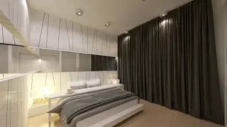 home project Z151 – interior arrangement, Projekt stylowego małego domu parterowego, z fasadowym doświetleniem wnętrza.