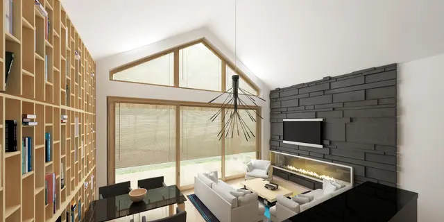 gotowy projekt domu Z151 – aranżacja wnętrz, Projekt stylowego małego domu parterowego, z fasadowym doświetleniem wnętrza.