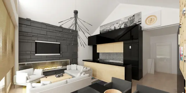 gotowy projekt domu Z151 – aranżacja wnętrz, Projekt stylowego małego domu parterowego, z fasadowym doświetleniem wnętrza.