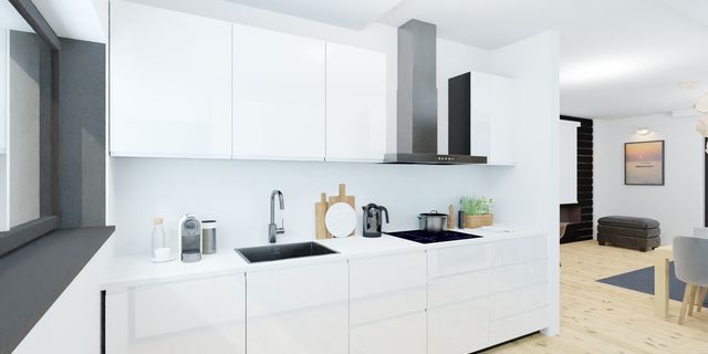 gotowy projekt domu Z383 – aranżacja wnętrz, Współczesny, parterowy dom jednorodzinny na paliwo stałe