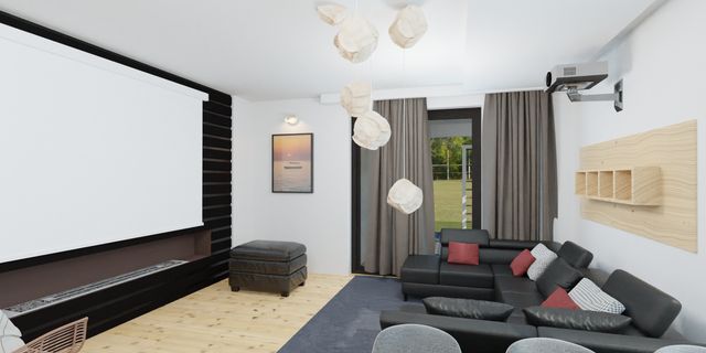 gotowy projekt domu Z383 – aranżacja wnętrz, Współczesny, parterowy dom jednorodzinny na paliwo stałe