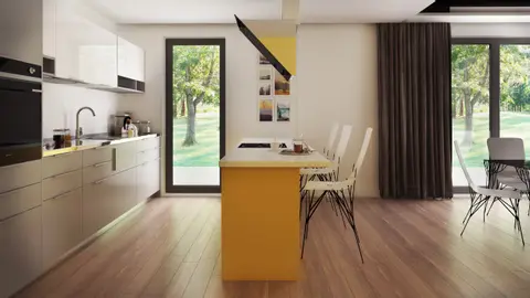 home project Z291 – interior arrangement, Współczesny dom jednorodzinny z garażem  2-stanowiskowym oraz dachem kopertowym.