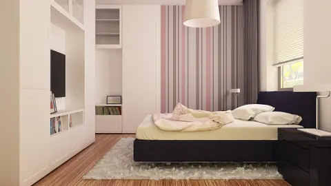 home project Z173 – interior arrangement, Dom z poddaszem, intymnym kompleksem sypialnianym na parterze i garażem od frontu.