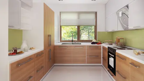 home project Z321 D – interior arrangement, Klasyczny dom parterowy z dachem kopertowym, 4 pokojami oraz dużym salonem.