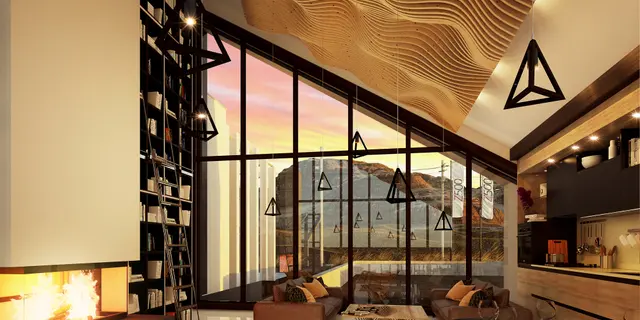 gotowy projekt domu Zx201 – aranżacja wnętrz, Nowoczesny dom z przestronnym salonem, dużymi przeszkleniami