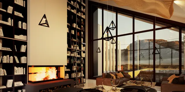 gotowy projekt domu Zx201 – aranżacja wnętrz, Nowoczesny dom z przestronnym salonem, dużymi przeszkleniami