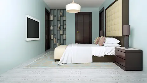 gotowy projekt domu Z196 – aranżacja wnętrz, Komfortowy dom parterowy z garażem dwustanowiskowym i dachem kopertowym.