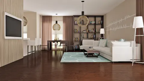 gotowy projekt domu Z196 – aranżacja wnętrz, Komfortowy dom parterowy z garażem dwustanowiskowym i dachem kopertowym.