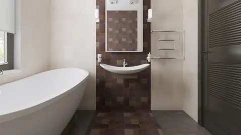 home project Z203 – interior arrangement, Parterowy dom z dużym garażem od frontu na dwa samochody. Obszerny taras od ogrodu