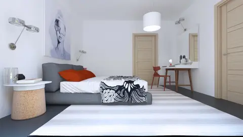 gotowy projekt domu Z204 – aranżacja wnętrz, Wygodny, dom parterowy z bocznym, dwustanowiskowym garażem.
