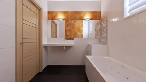 gotowy projekt domu Z204 – aranżacja wnętrz, Wygodny, dom parterowy z bocznym, dwustanowiskowym garażem.