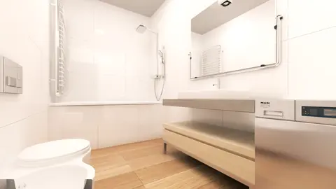 home project Z208 – interior arrangement, Rozłożysty, parterowy dom o współczesnej minimalistycznej bryle z prostym dachem.