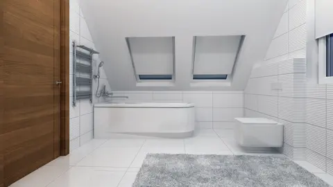 home project Z220 – interior arrangement, Mały dom z poddaszem w wersji z ogrodem zimowym lub bez. Taras nad garażem.