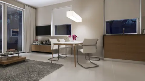 gotowy projekt domu Z220 – aranżacja wnętrz, Mały dom z poddaszem w wersji z ogrodem zimowym lub bez. Taras nad garażem.