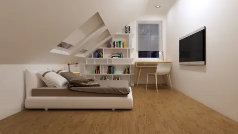 home project Z220 – interior arrangement, Mały dom z poddaszem w wersji z ogrodem zimowym lub bez. Taras nad garażem.